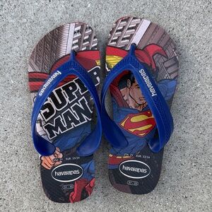 Havaianas Kids Superman Flip Flops - Blue/Red/Yellow